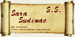 Sara Sudimac vizit kartica